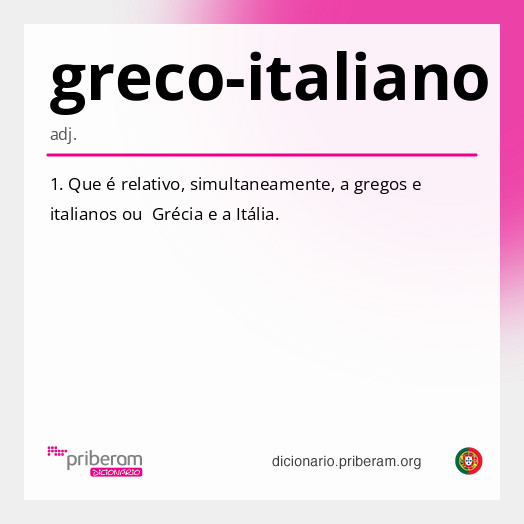 Significado de greco-italiano