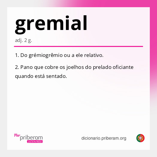 Significado de gremial