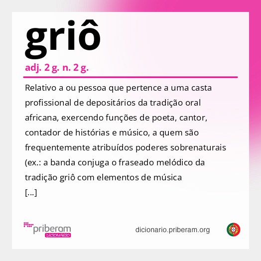Significado de griô