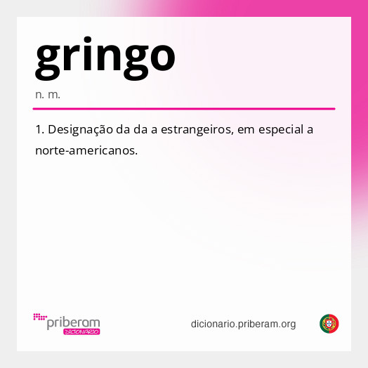 Significado de gringo
