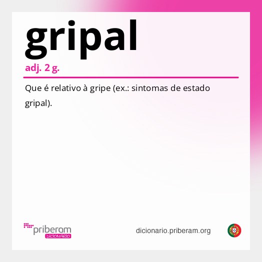 Significado de gripal