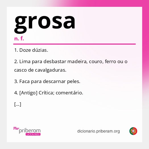 Significado de grosa