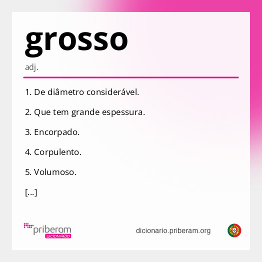 Significado de grosso