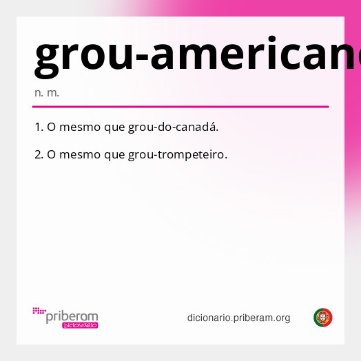 Significado de grou-americano