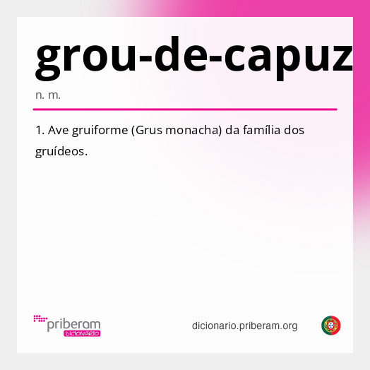 Significado de grou-de-capuz