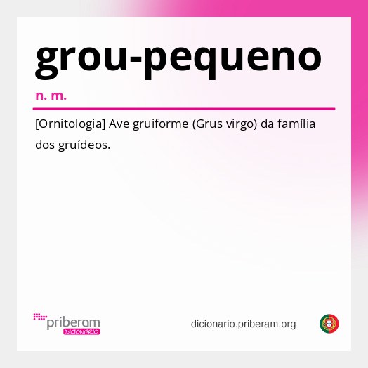 Significado de grou-pequeno
