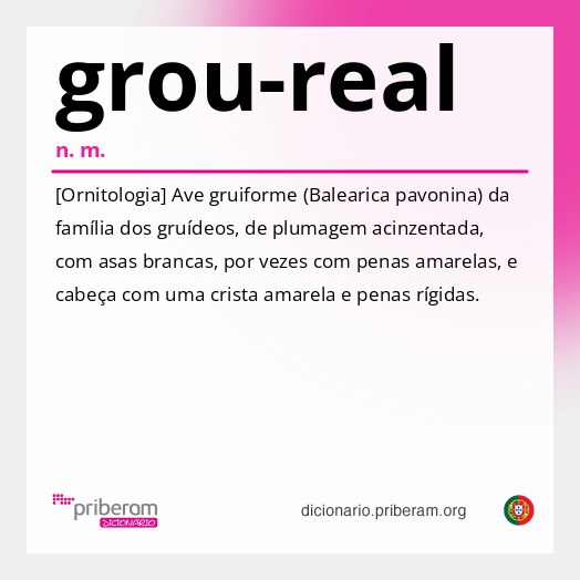 Significado de grou-real