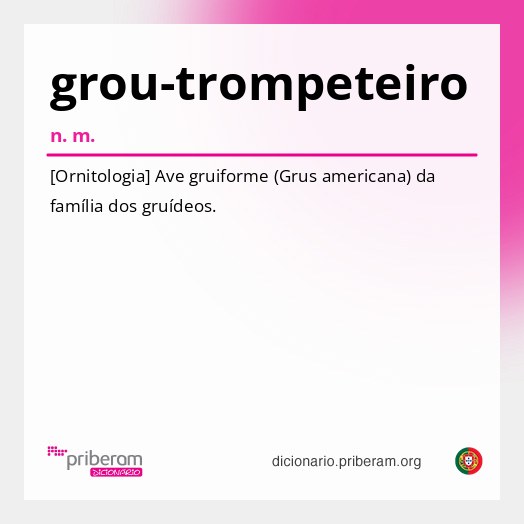 Significado de grou-trompeteiro