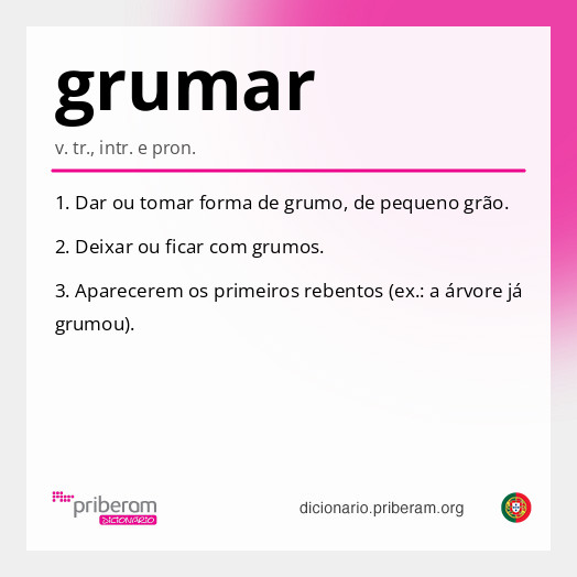 Significado de grumar
