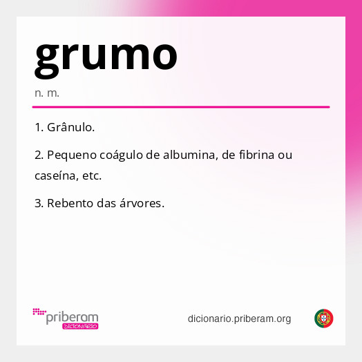 Significado de grumo