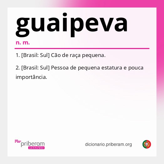 Significado de guaipeva