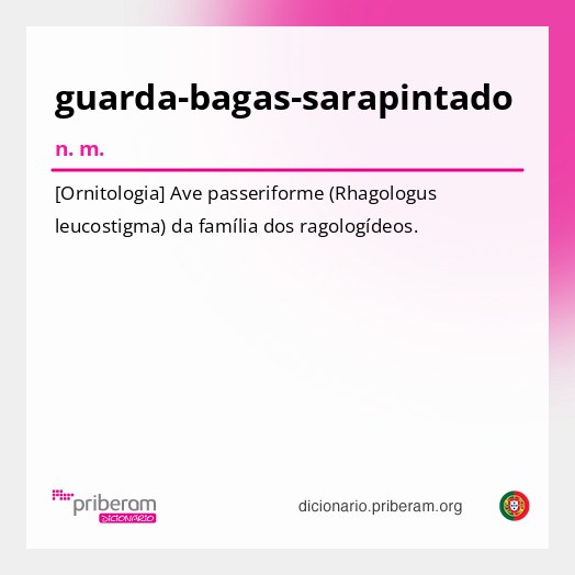Significado de guarda-bagas-sarapintado