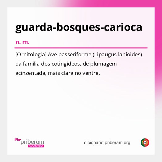 Significado de guarda-bosques-carioca