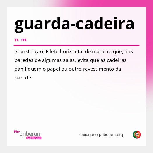 Significado de guarda-cadeira