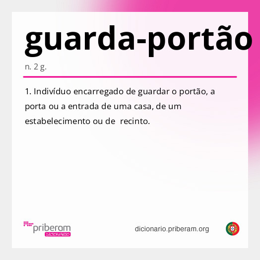 Significado de guarda-portão
