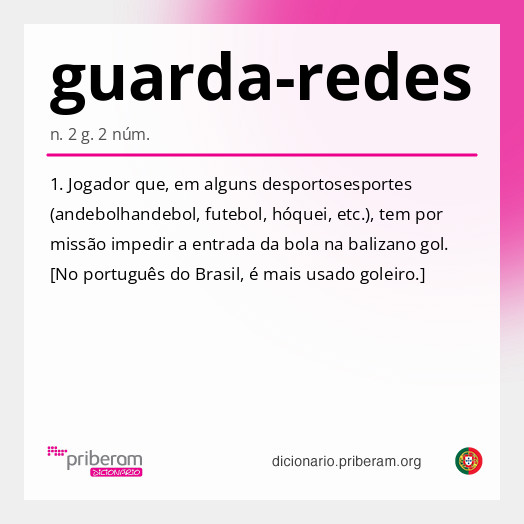 Significado de guarda-redes