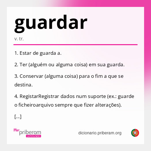 Significado de guardar