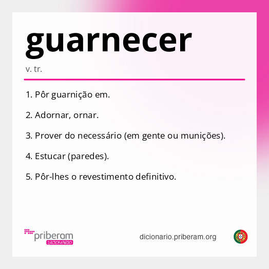 Significado de guarnecer