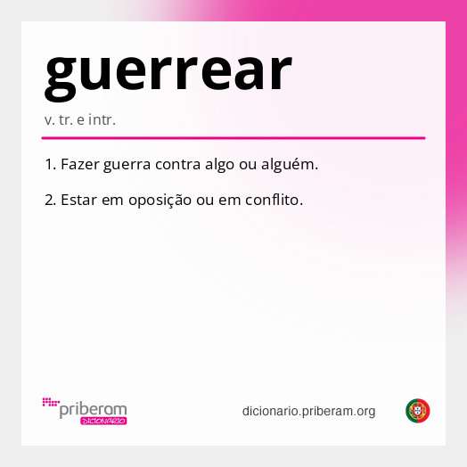 Significado de guerrear