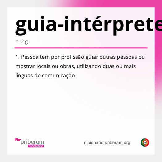 Significado de guia-intérprete