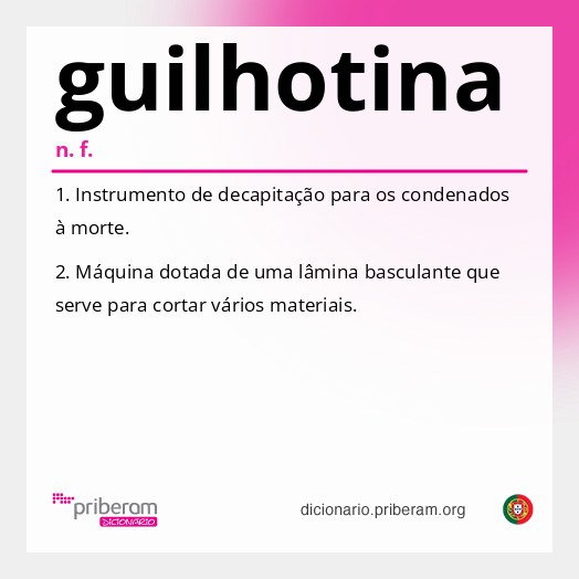 Significado de guilhotina
