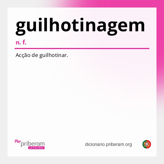 Significado de guilhotinagem