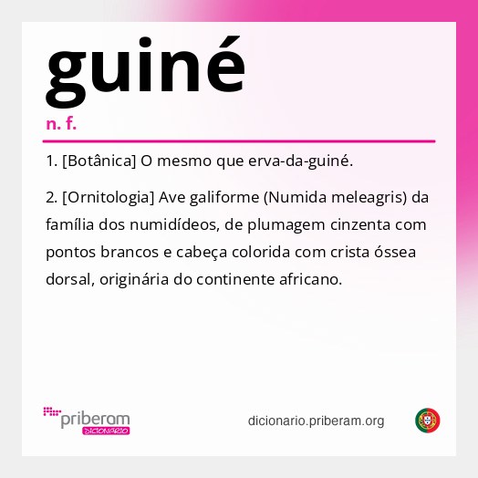 Significado de guiné