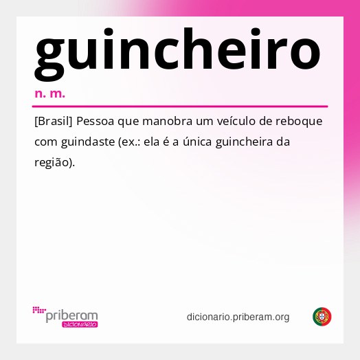 Significado de guincheiro