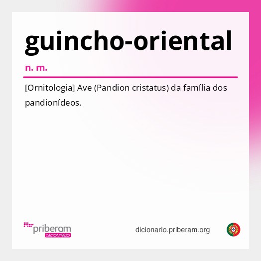 Significado de guincho-oriental
