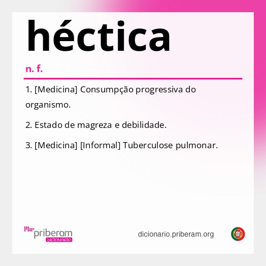 Significado de héctica