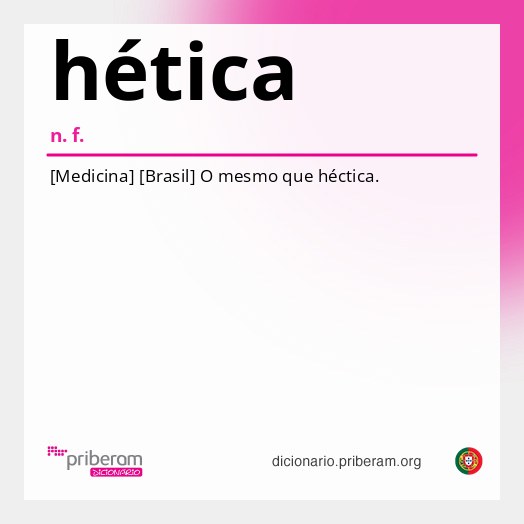 Significado de hética