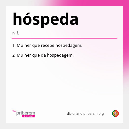 Significado de hóspeda