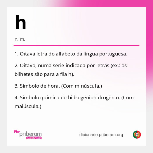 Significado de h