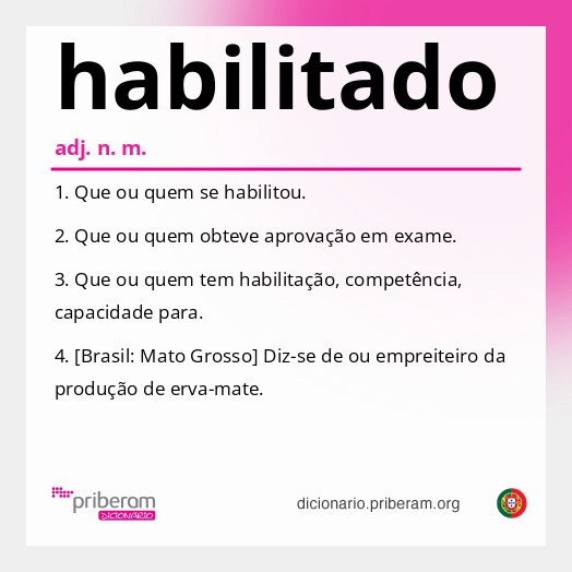 Significado de habilitado