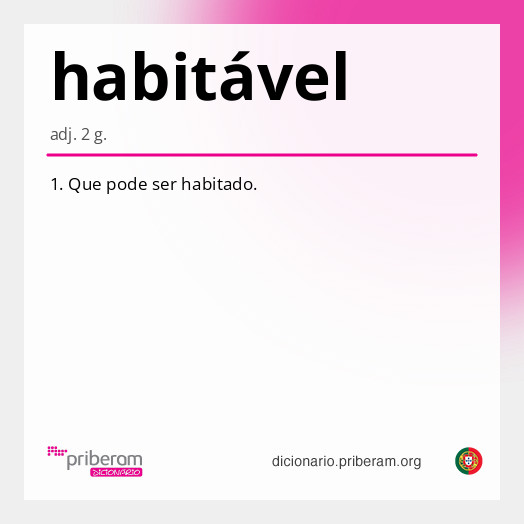 Significado de habitável