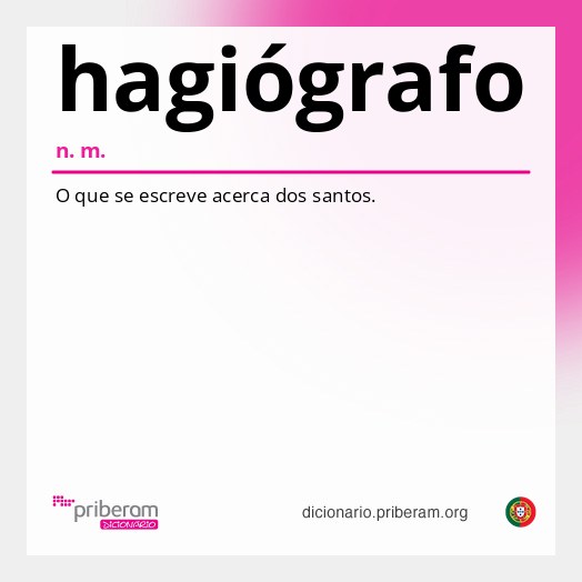 Significado de hagiógrafo