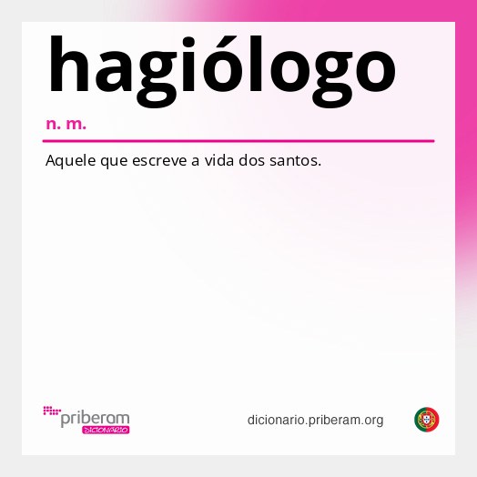 Significado de hagiólogo
