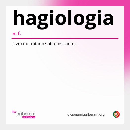 Significado de hagiologia