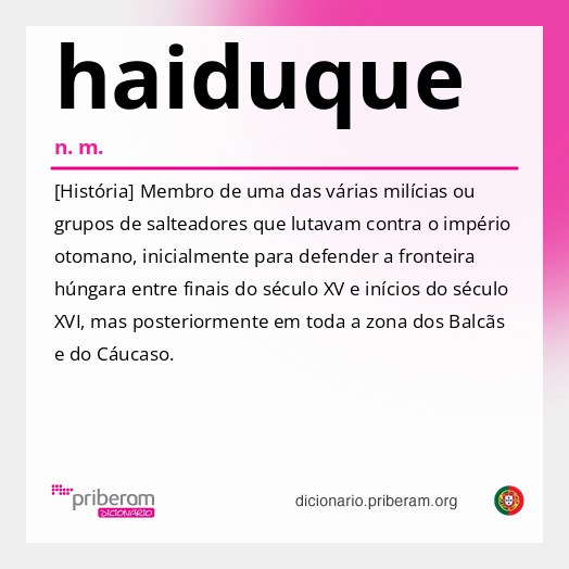 Significado de haiduque
