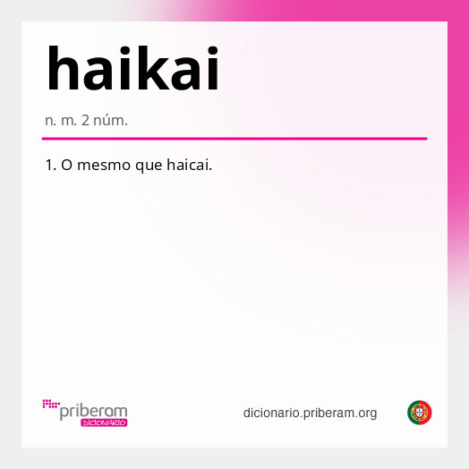 Significado de haikai