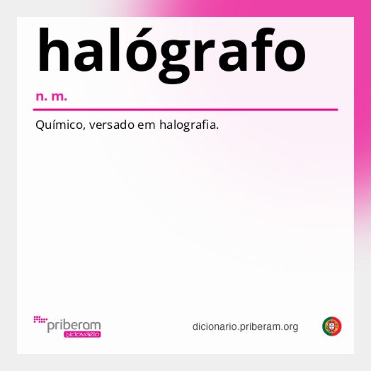 Significado de halógrafo