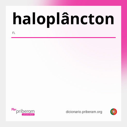 Significado de haloplâncton