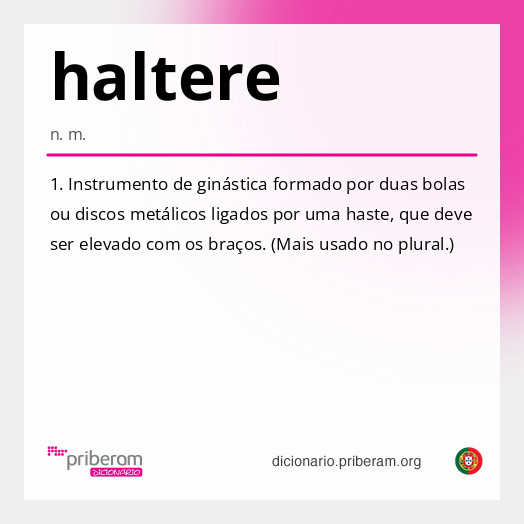 Significado de haltere