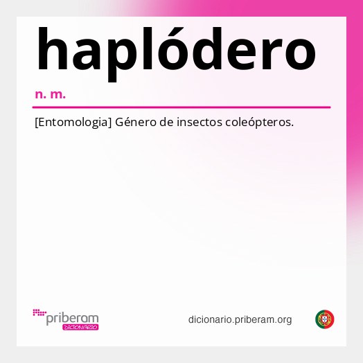Significado de haplódero