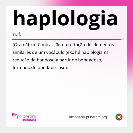 Significado de haplologia