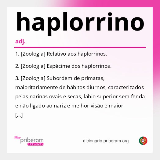 Significado de haplorrino