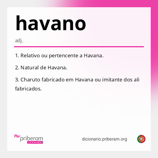 Significado de havano