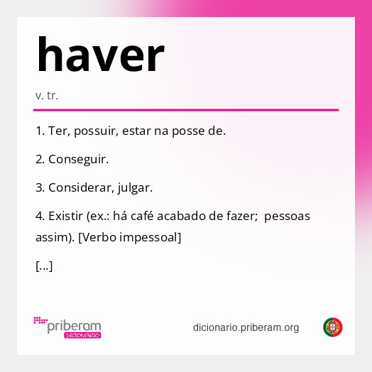 Significado de haver
