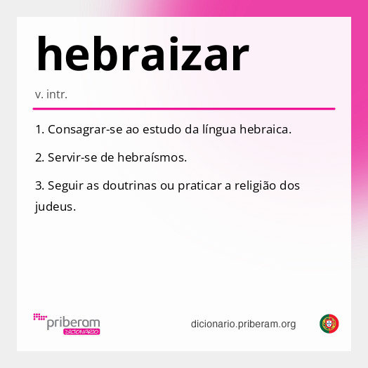 Significado de hebraizar