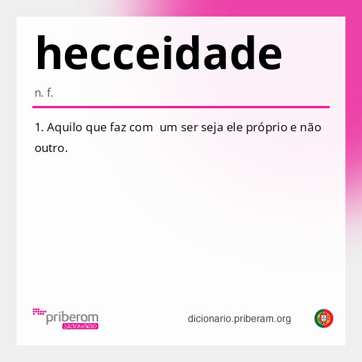 Significado de hecceidade